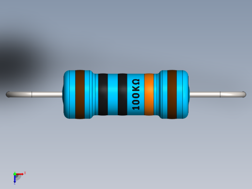 电容器 二极管 电阻器-Resistor 100K Ohm 1 Watt俯视缩略图
