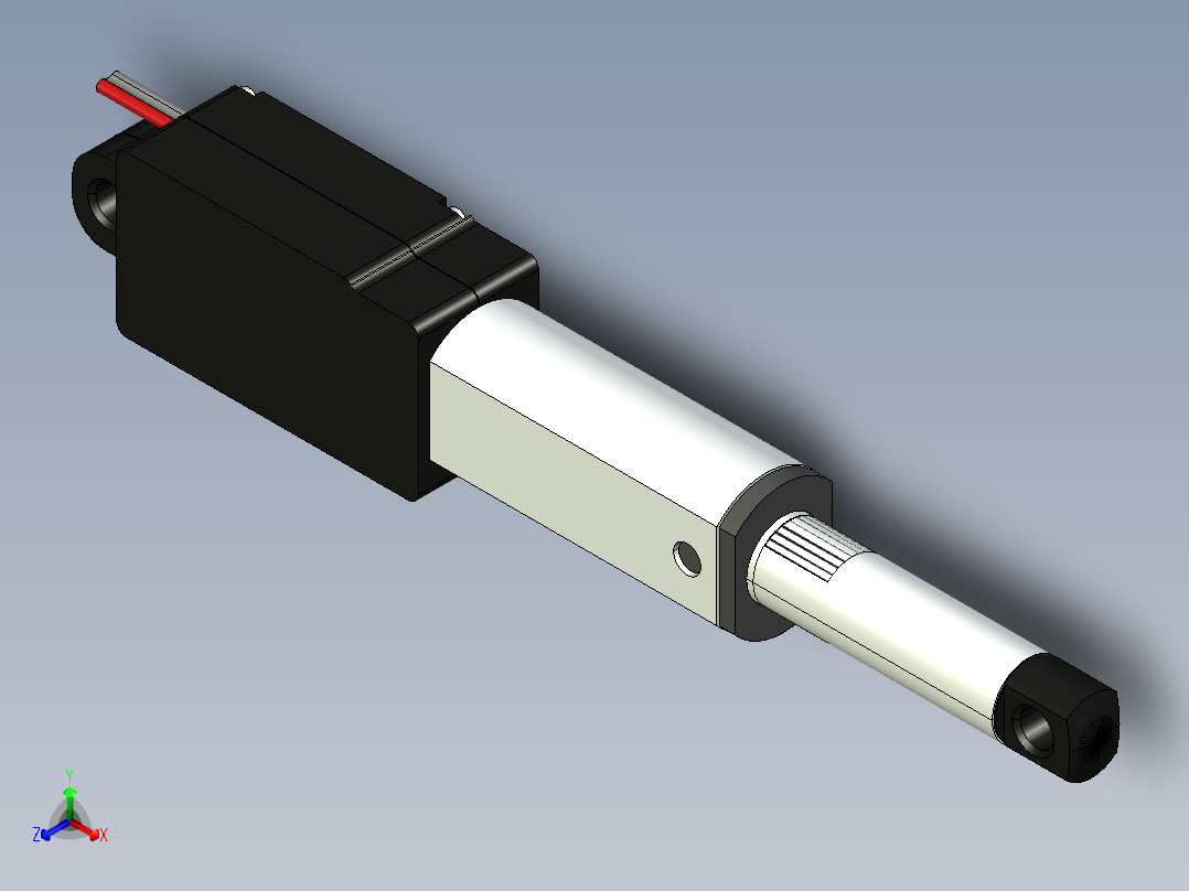 电动推杆DC LA-T8-6-30-3085-32正等轴测图
