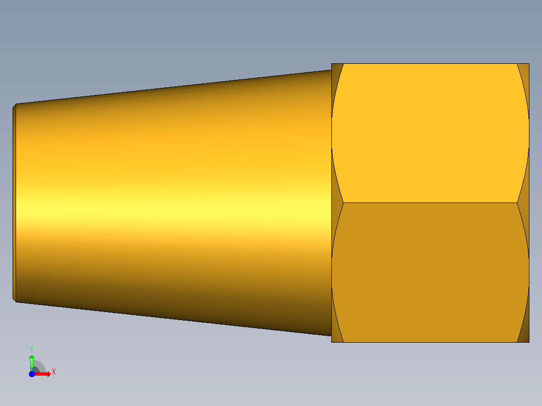 扩口式工业通用硬管接头Long Nut 41FL-8前视图