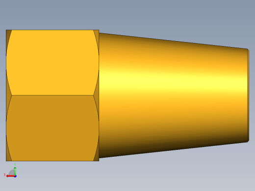 扩口式工业通用硬管接头Long Nut 41FL-8后视缩略图