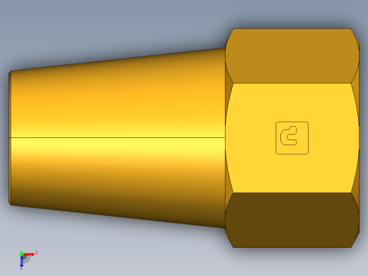 扩口式工业通用硬管接头Long Nut 41FL-8俯视缩略图