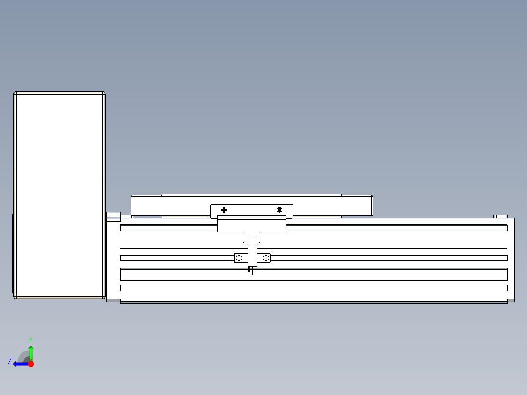 同步带全封闭直线模组TPA-HCB-120D-90-L50-RU-C-P40-N3右视图