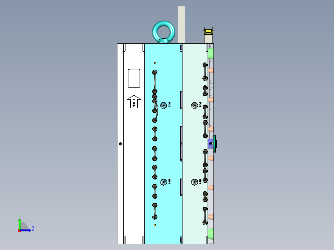 丰田卡罗拉后雨挡3D结构图+模流左视图