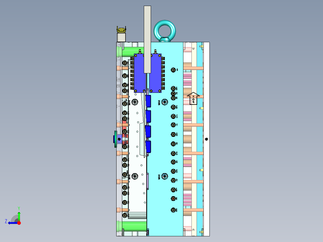 丰田卡罗拉后雨挡3D结构图+模流右视图