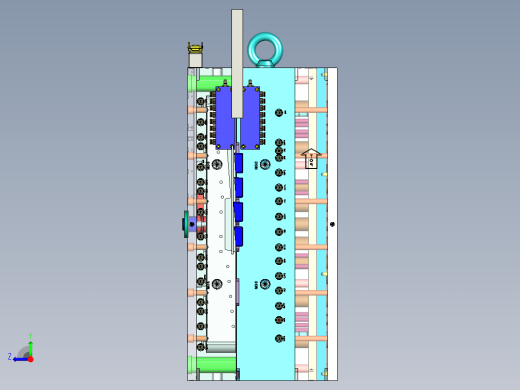 丰田卡罗拉后雨挡3D结构图+模流右视缩略图