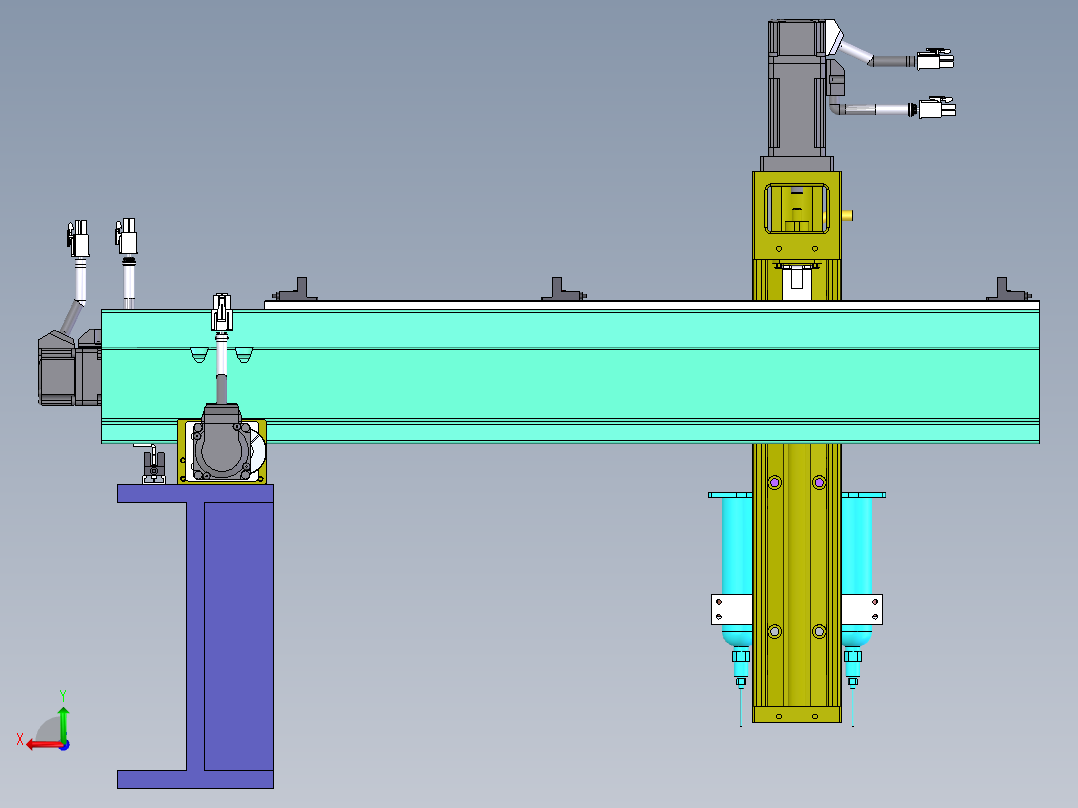 E177 轴自动注油模组后视图