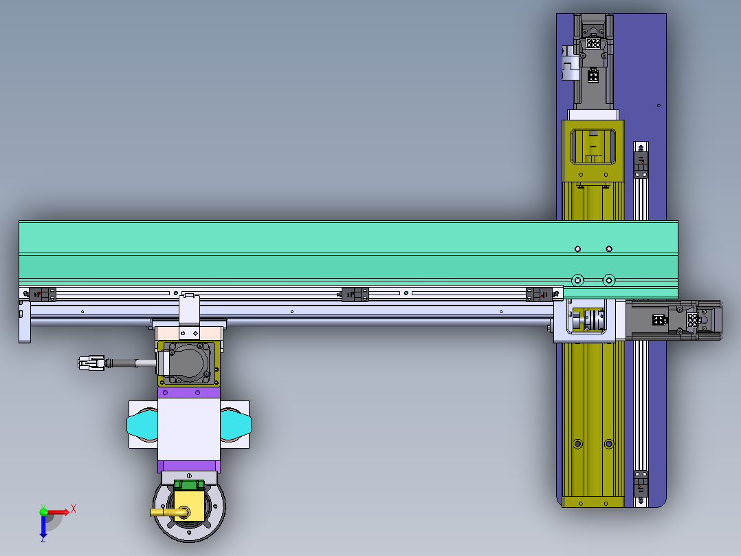 E177 轴自动注油模组俯视图