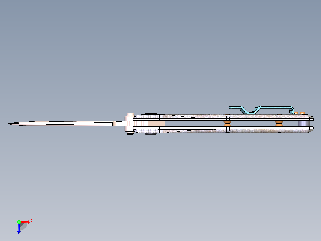 折叠刀+O-Kisaku俯视图