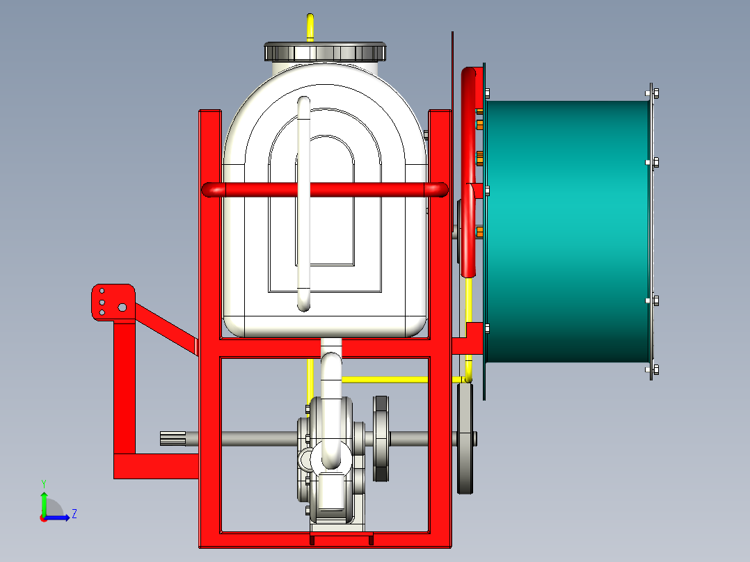 风送式喷雾机左视图
