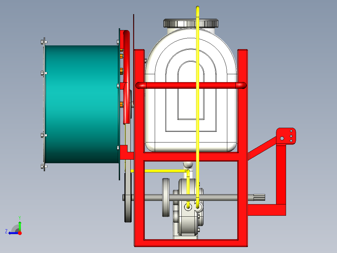 风送式喷雾机右视图