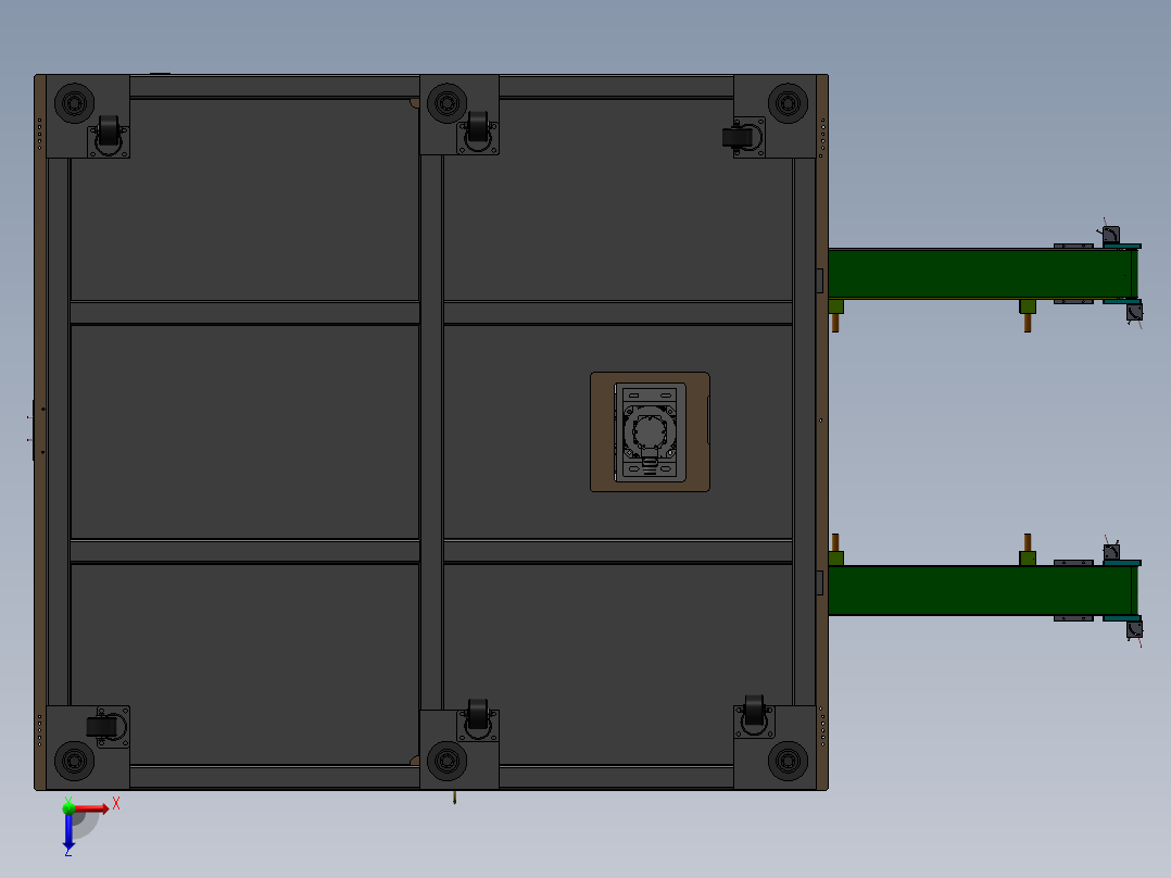 双工位裹头部外围胶纸设备sw18俯视图