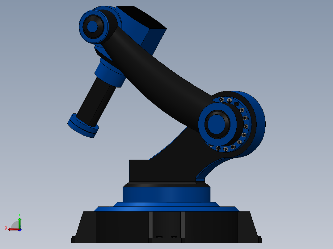 工业机械臂后视图