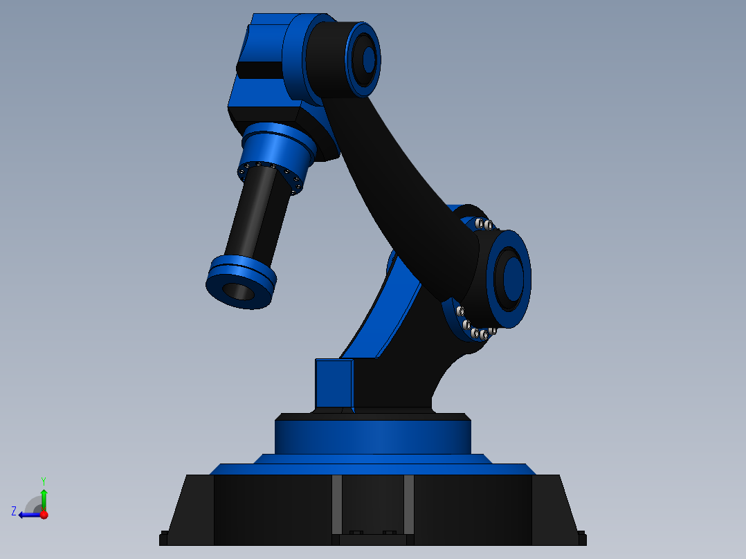 工业机械臂右视图