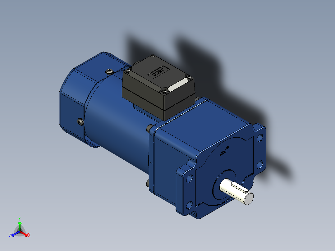 YT系列调速电机-90yt01-180-he正等轴测图