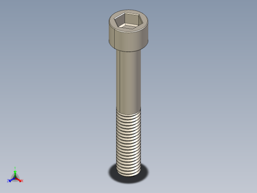 Screw_DIN_912_M10x65_A2.STEP公制内六角螺钉