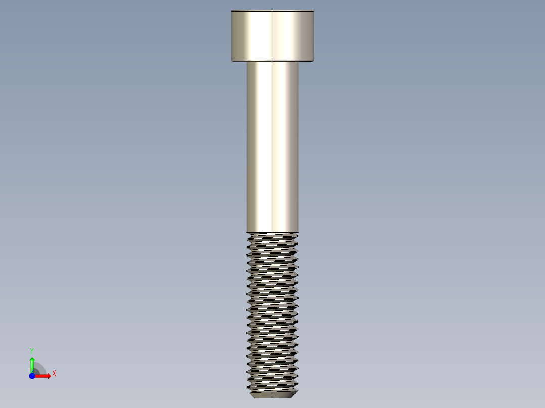 Screw_DIN_912_M10x65_A2.STEP公制内六角螺钉前视图