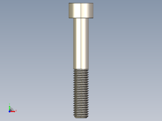 Screw_DIN_912_M10x65_A2.STEP公制内六角螺钉前视缩略图