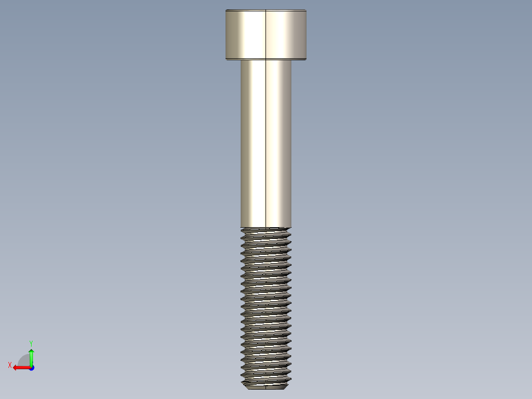 Screw_DIN_912_M10x65_A2.STEP公制内六角螺钉后视图