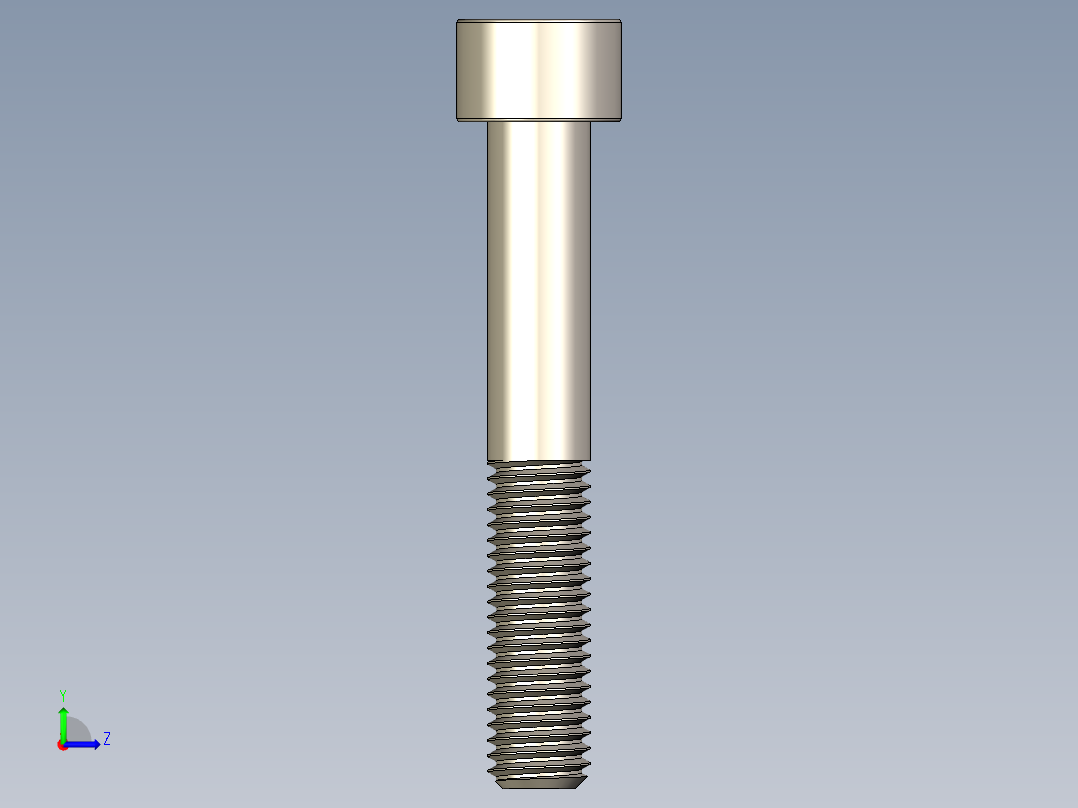 Screw_DIN_912_M10x65_A2.STEP公制内六角螺钉左视图