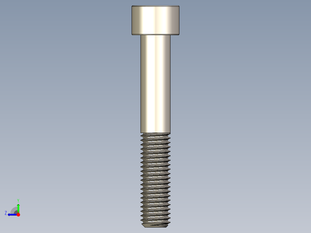 Screw_DIN_912_M10x65_A2.STEP公制内六角螺钉右视图