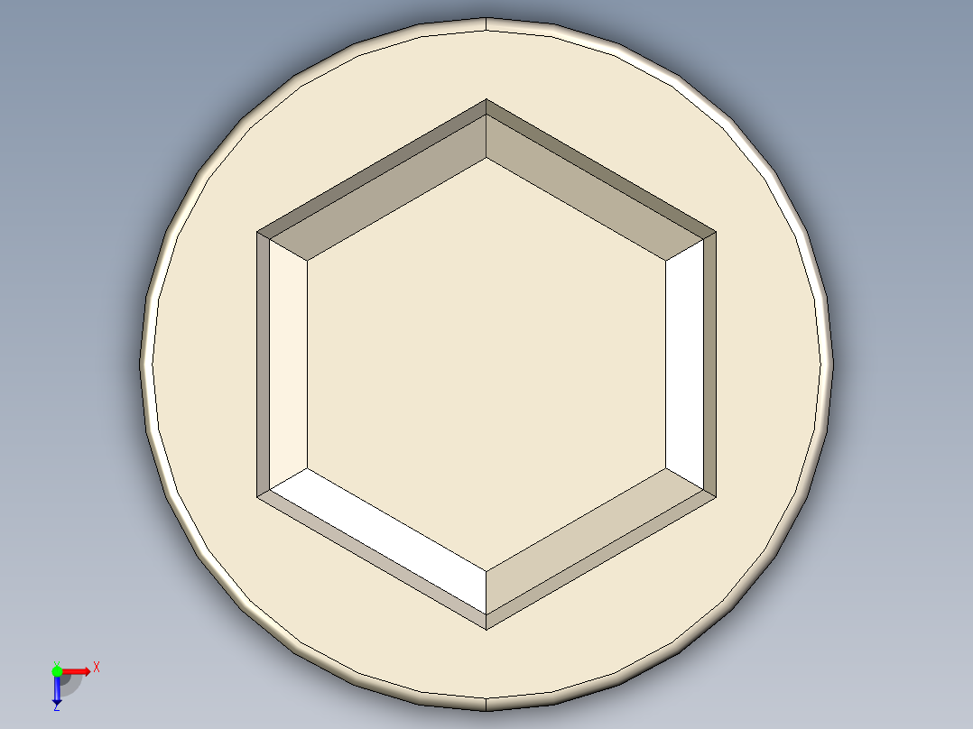 Screw_DIN_912_M10x65_A2.STEP公制内六角螺钉俯视图