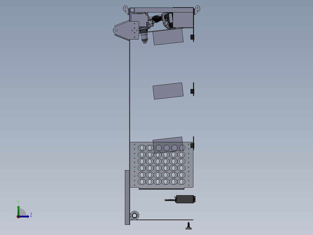 电控柜、铝合金猎鹰钣金电池推车左视图