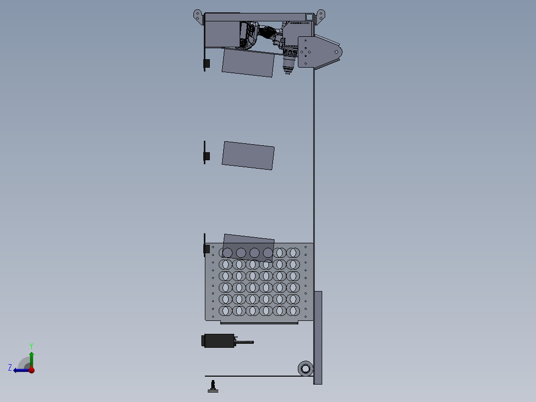 电控柜、铝合金猎鹰钣金电池推车右视图