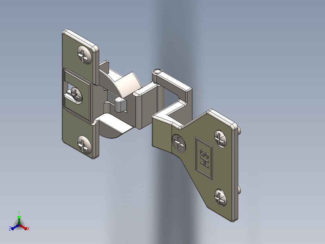铰链、-铰链grass-cabinet-hinge-2正等轴测图