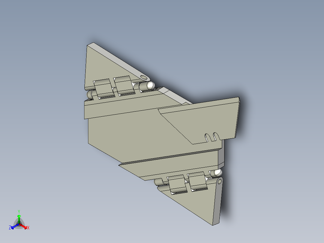 折叠卡正等轴测图