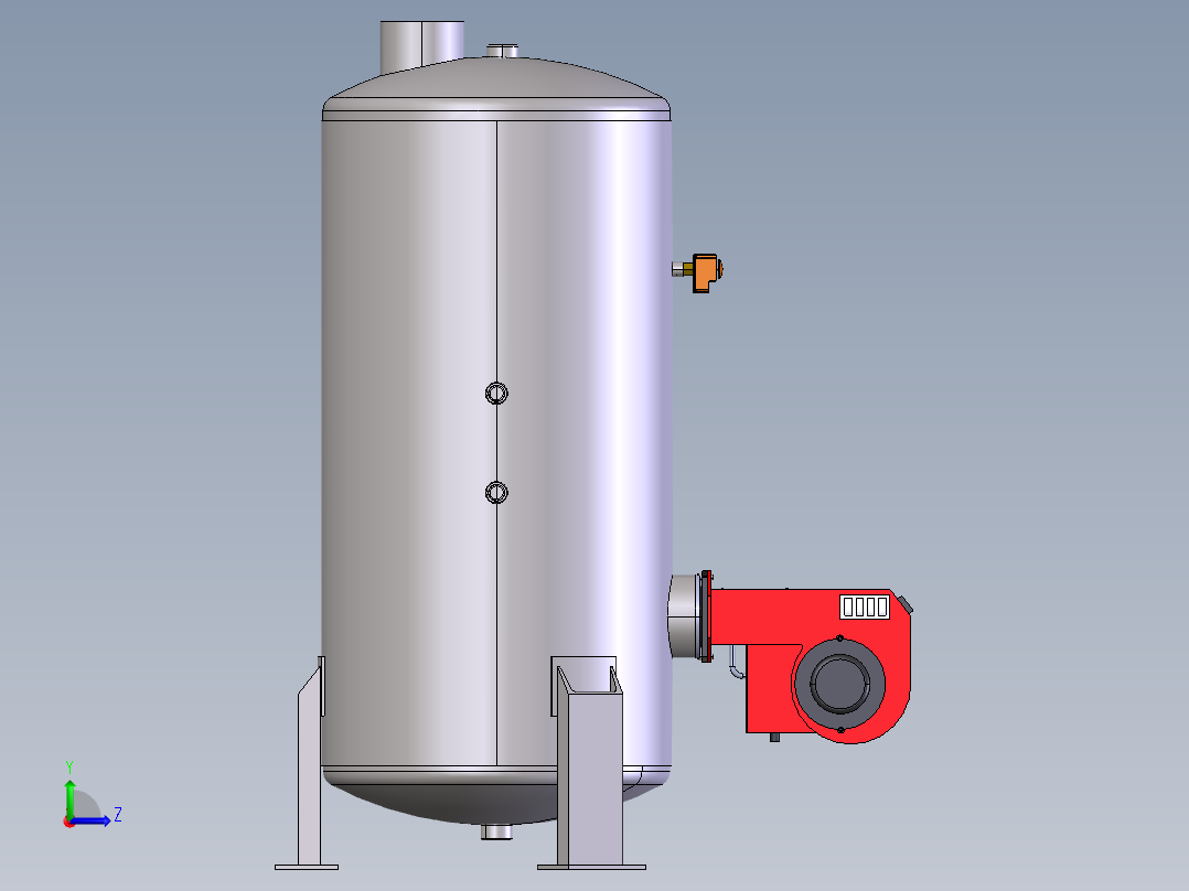 压力容积、工业热水器左视图