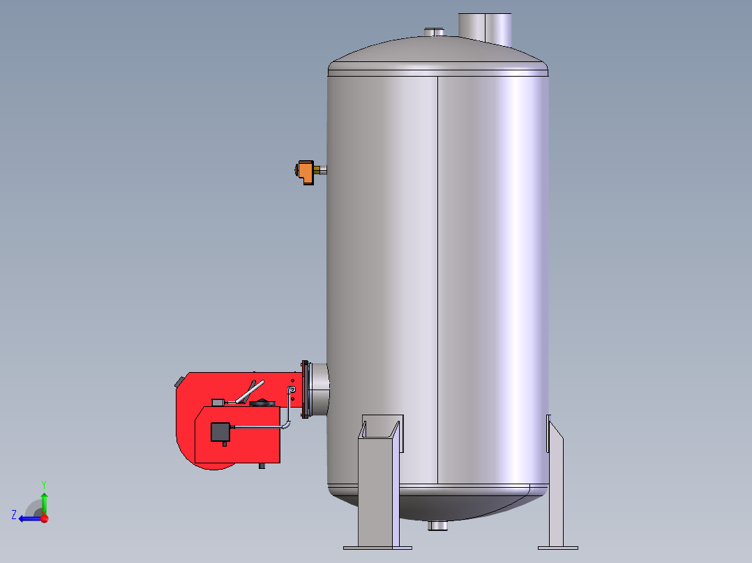 压力容积、工业热水器右视图