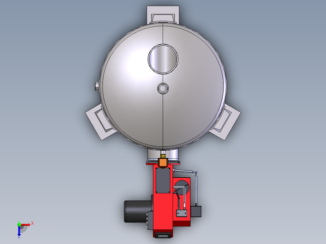 压力容积、工业热水器俯视图