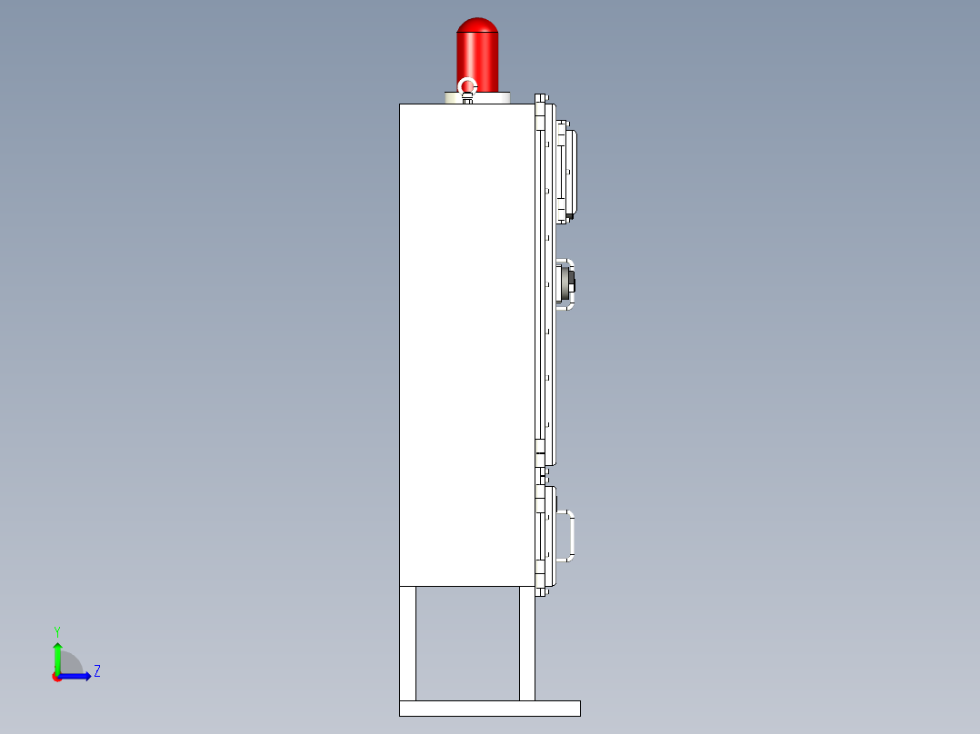 防爆电控柜左视图