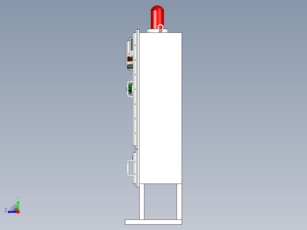 防爆电控柜右视图