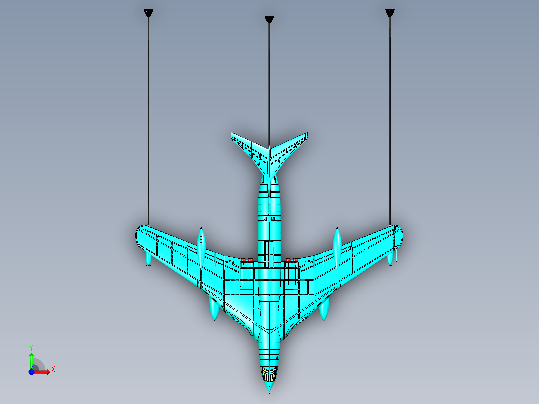 B3004206-空中加油机前视图