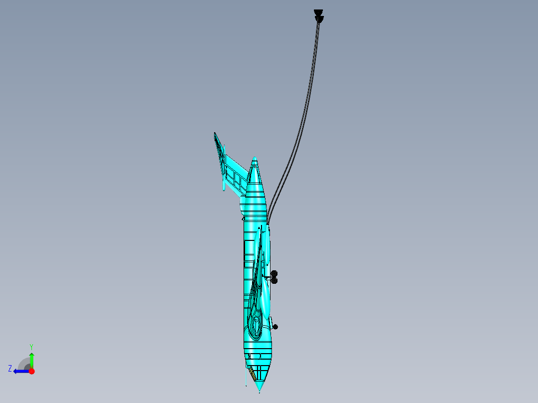 B3004206-空中加油机俯视图