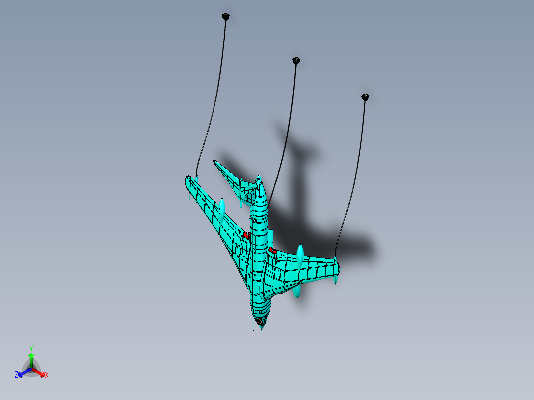 B3004206-空中加油机正等轴测图