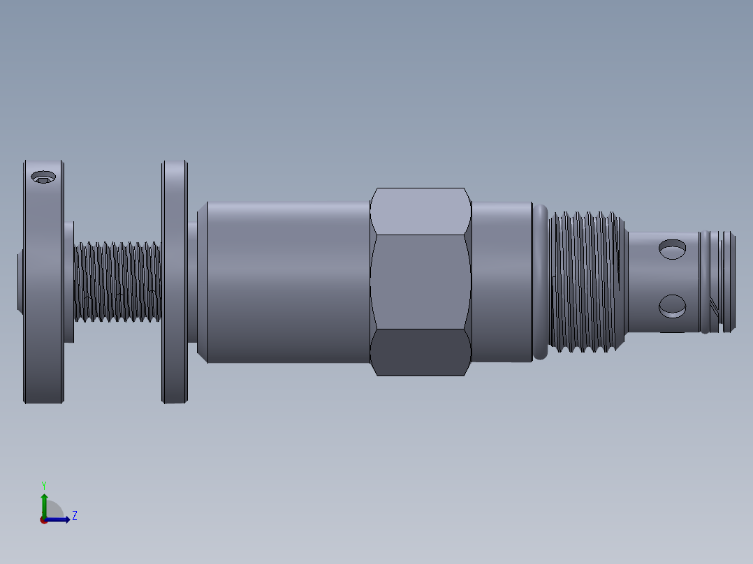 插装式液压泄压阀左视图
