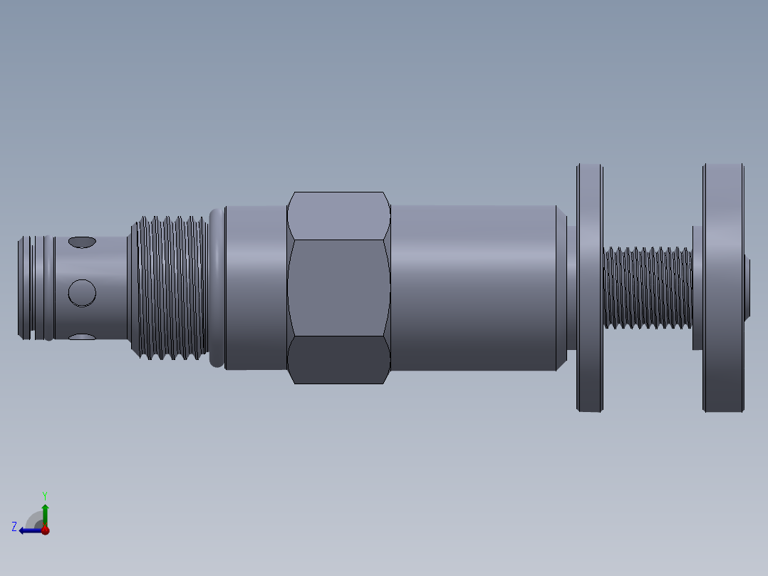 插装式液压泄压阀右视图