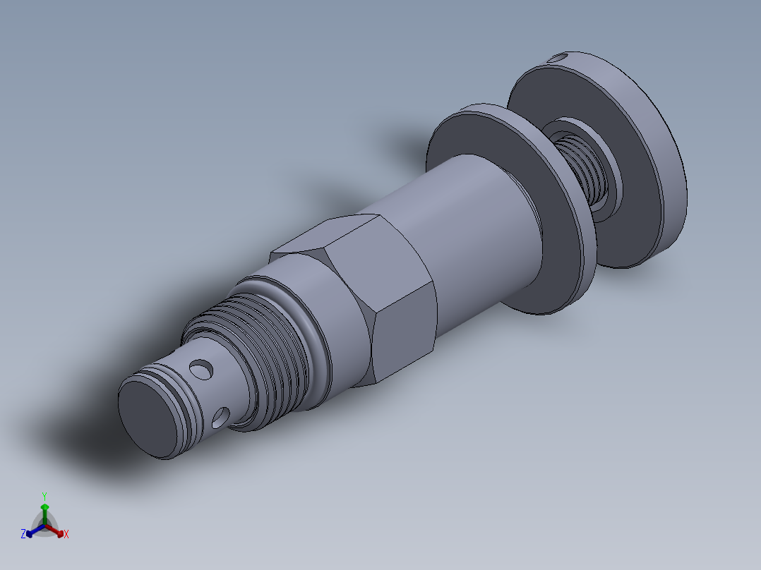 插装式液压泄压阀正等轴测图