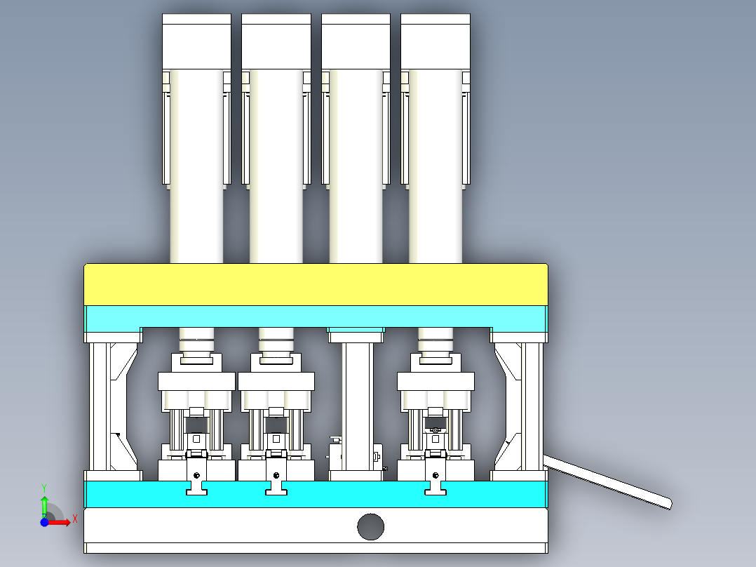伺服冲孔机前视图