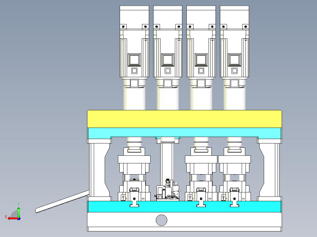 伺服冲孔机后视图