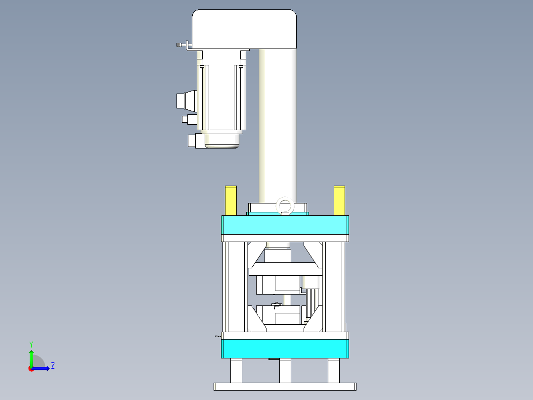 伺服冲孔机左视图