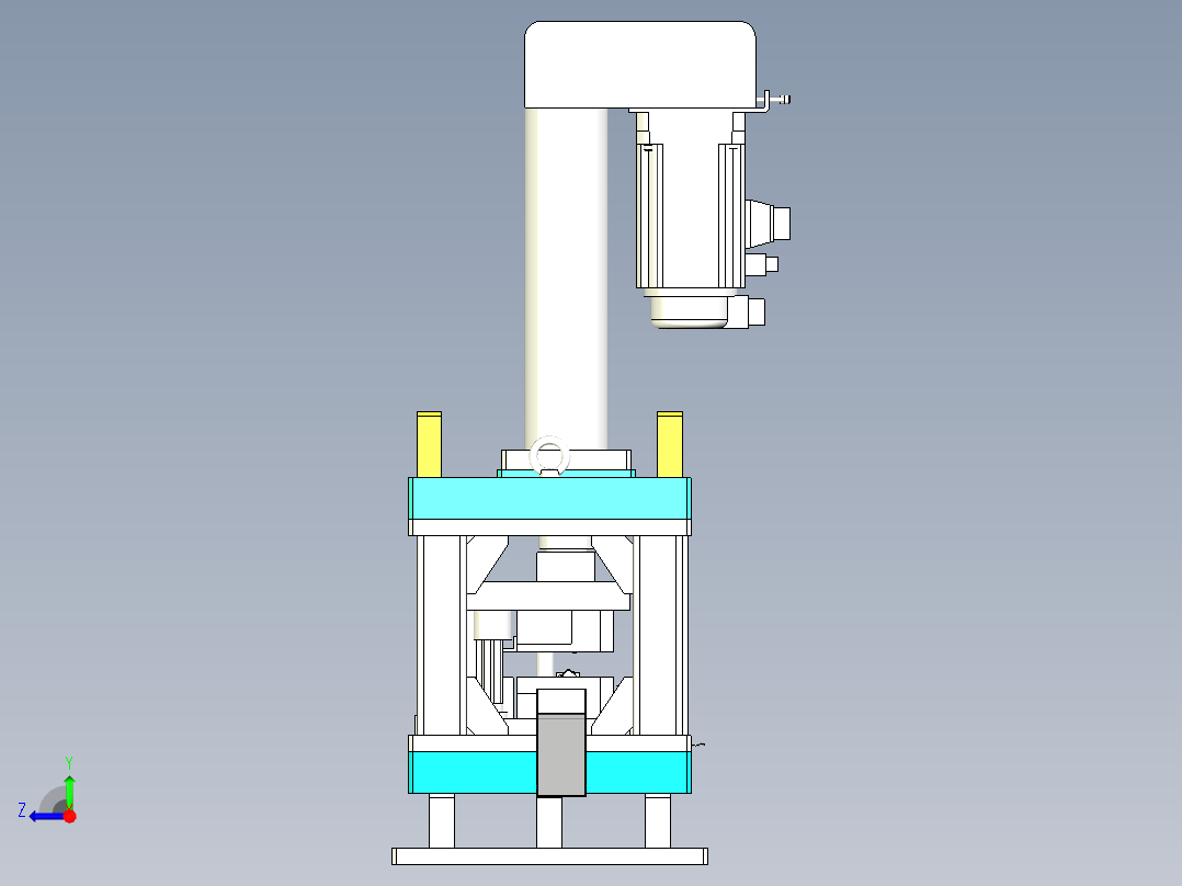 伺服冲孔机右视图