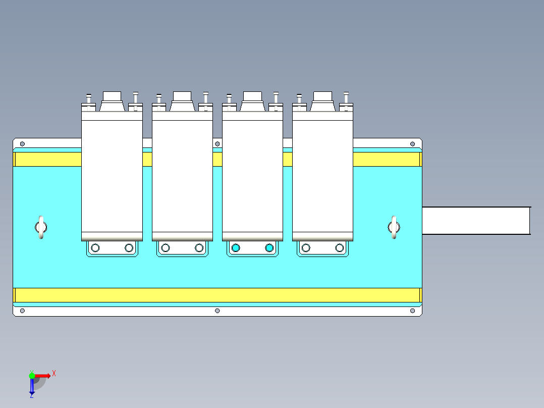 伺服冲孔机俯视图