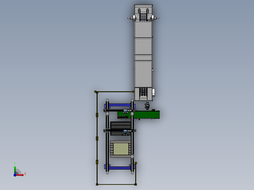 零件清洗自动化上下料方案 523787前视图