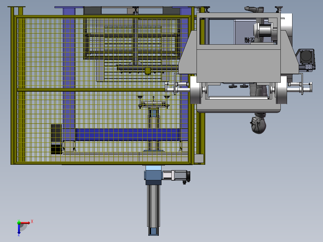零件清洗自动化上下料方案 523787俯视图