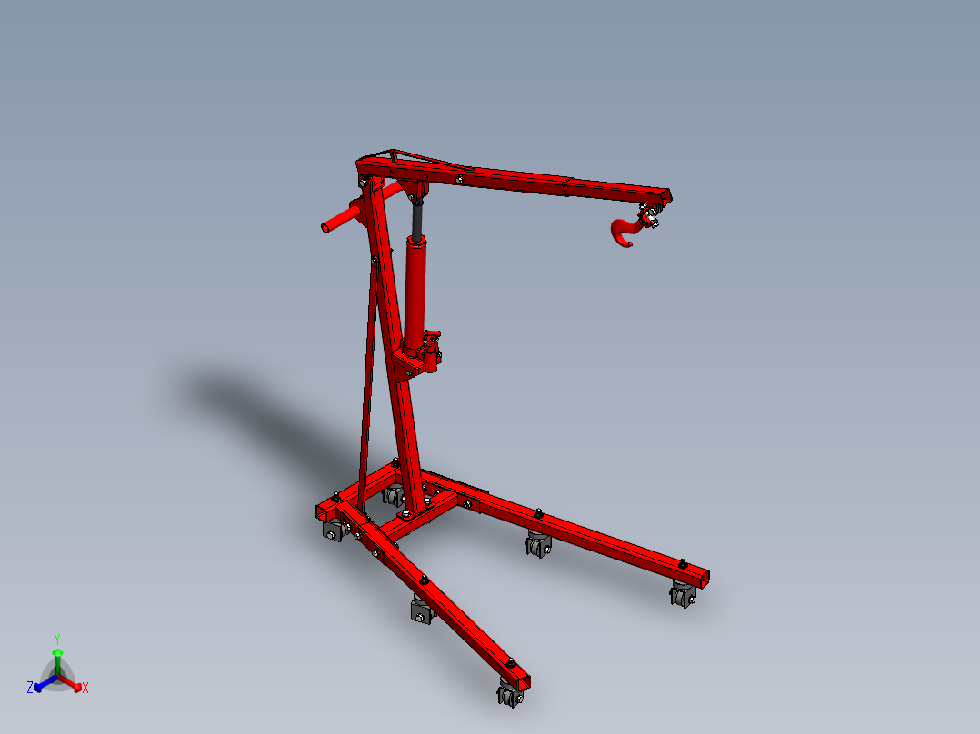 A0003325-带360°旋转钩的折叠发动机起重机