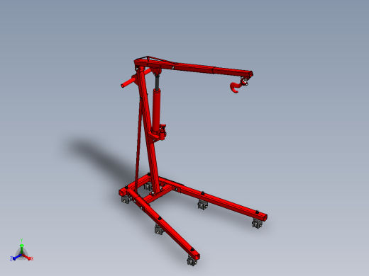 A0003325-带360°旋转钩的折叠发动机起重机