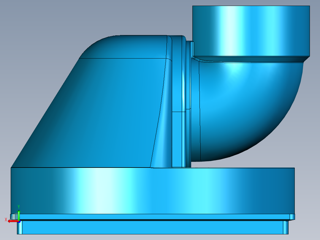 PVC铰接排水管后视图